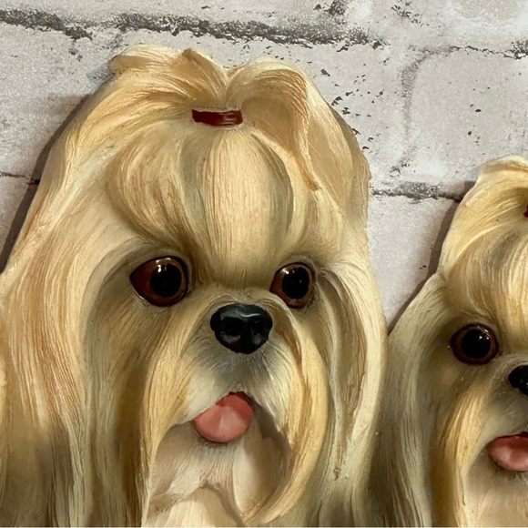 Doggie Decor Shih Tzu Wall Hanging Plaque Realistic Eyes Key Leash Note Holder - Picture 3 of 10